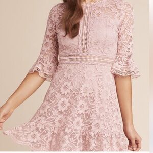 BB Dakota Mauve Pink Lace Dress Size 16 EUC